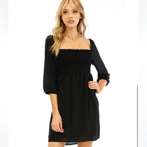 Veronica M Black Baby-Doll Dress